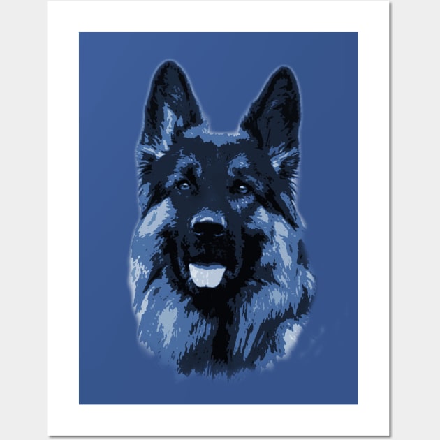 German Shepherd Dog Lover K9 Police Dogs Wall Art by Scar